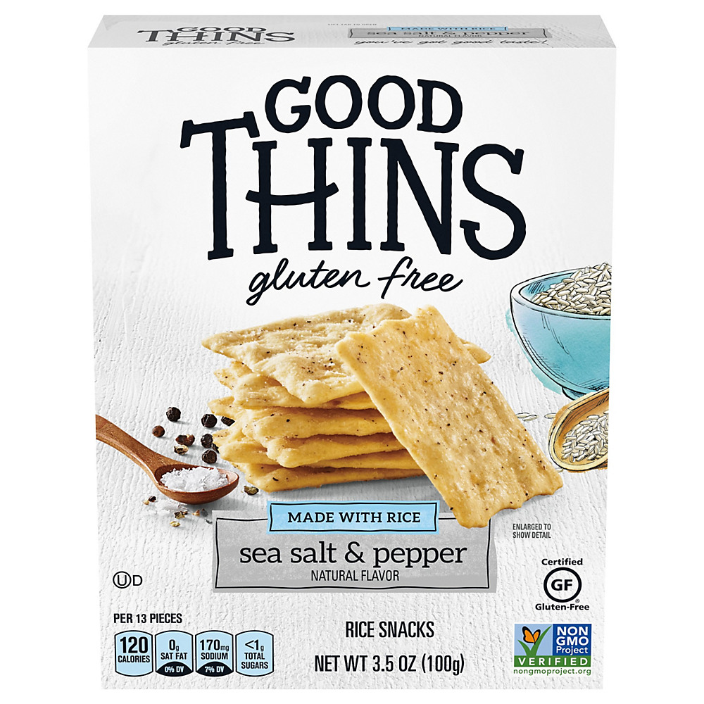 Calories in Nabisco Good Thins The Rice One Sea Salt & Pepper Rice Snacks, 3.5 oz