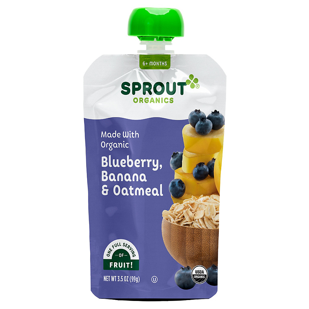 Calories in Sprout Stage 2 Blueberry Banana Oatmeal, 3.5 oz