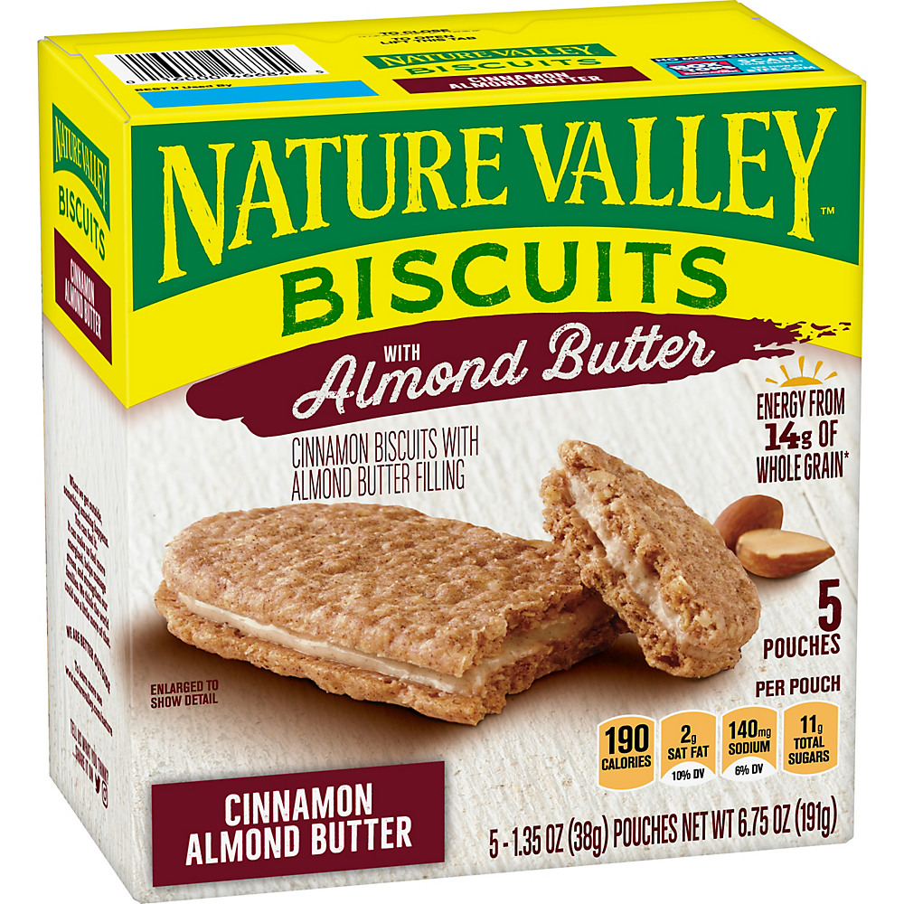 Calories in Nature Valley Cinnamon Almond Butter Biscuits, 5 ct