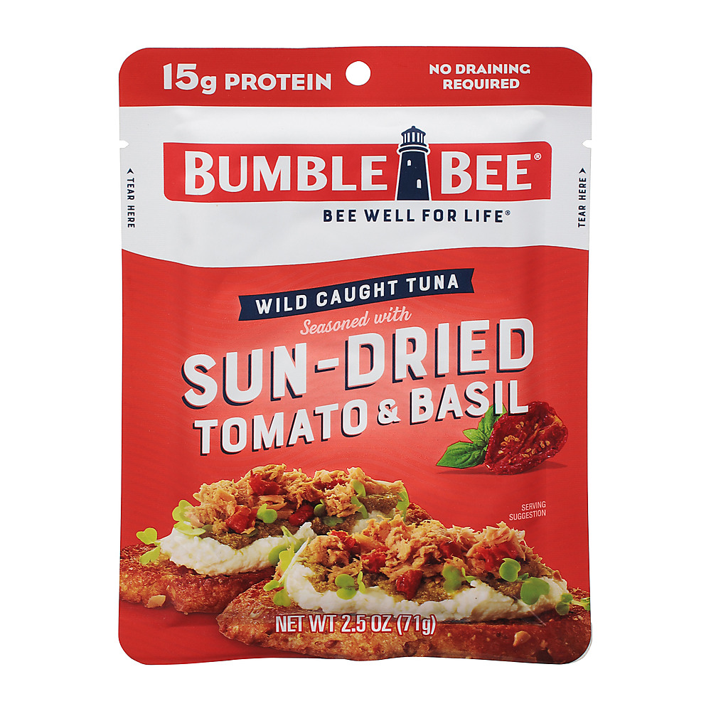 Calories in Bumble Bee Sundried Tomato & Basil Seasoned Tuna Pouch, 2.5 oz