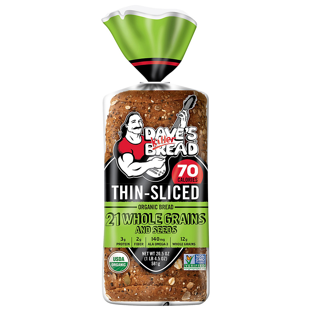 Calories in Dave's Killer Bread Thin Sliced 21 Whole Grain and Seed, 20.5 oz