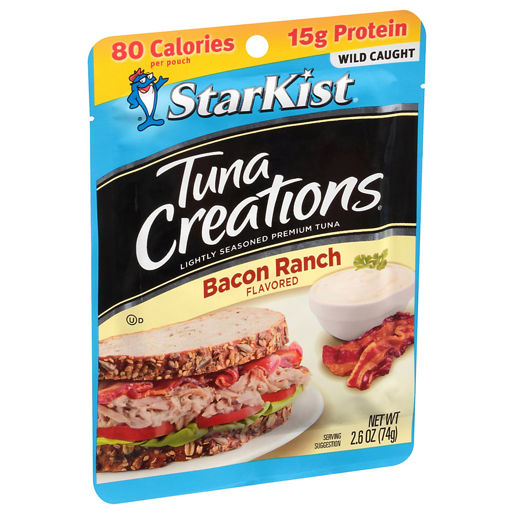 Calories in StarKist Tuna Creations Bacon Ranch Flavored Tuna Pouch, 2.6 oz
