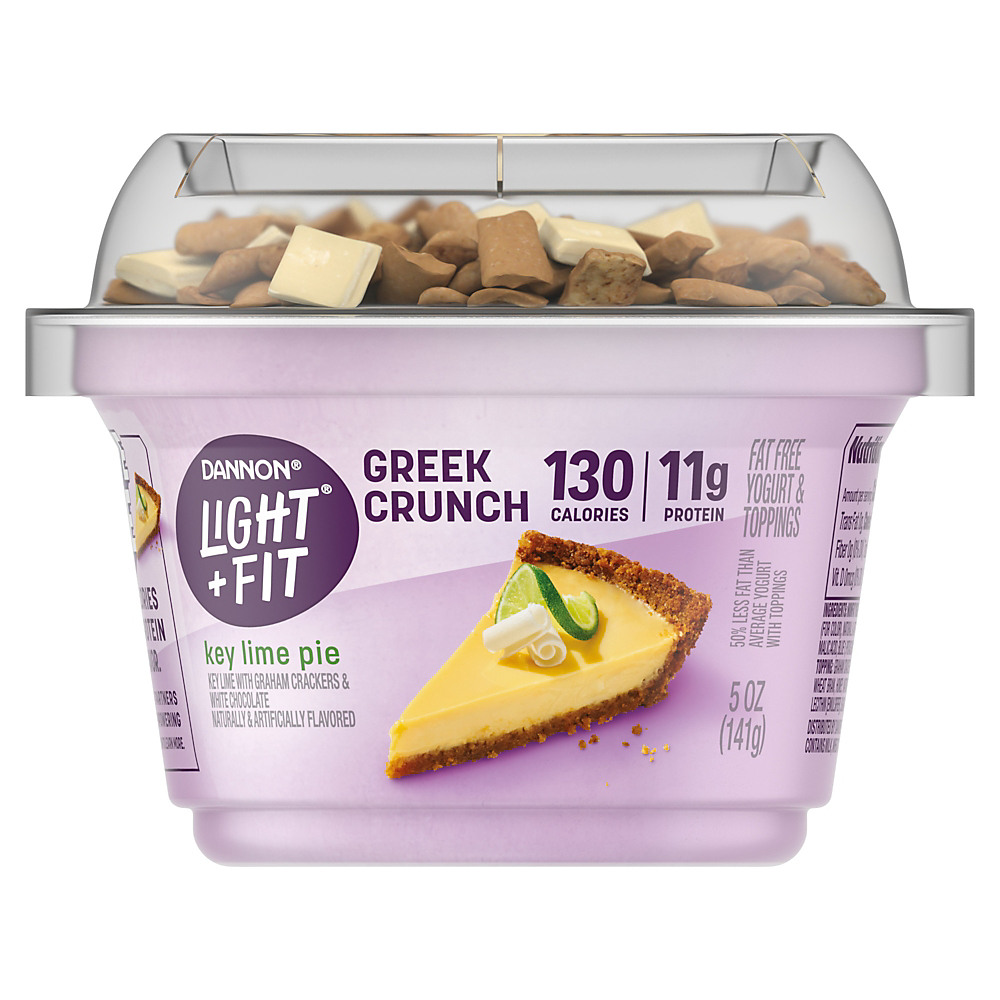 Calories in Light + Fit Nonfat Key Lime Pie Crunch Greek Yogurt, 5 oz