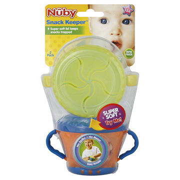 Nuby Snack Keeper With Super Soft Lids, 2 ct