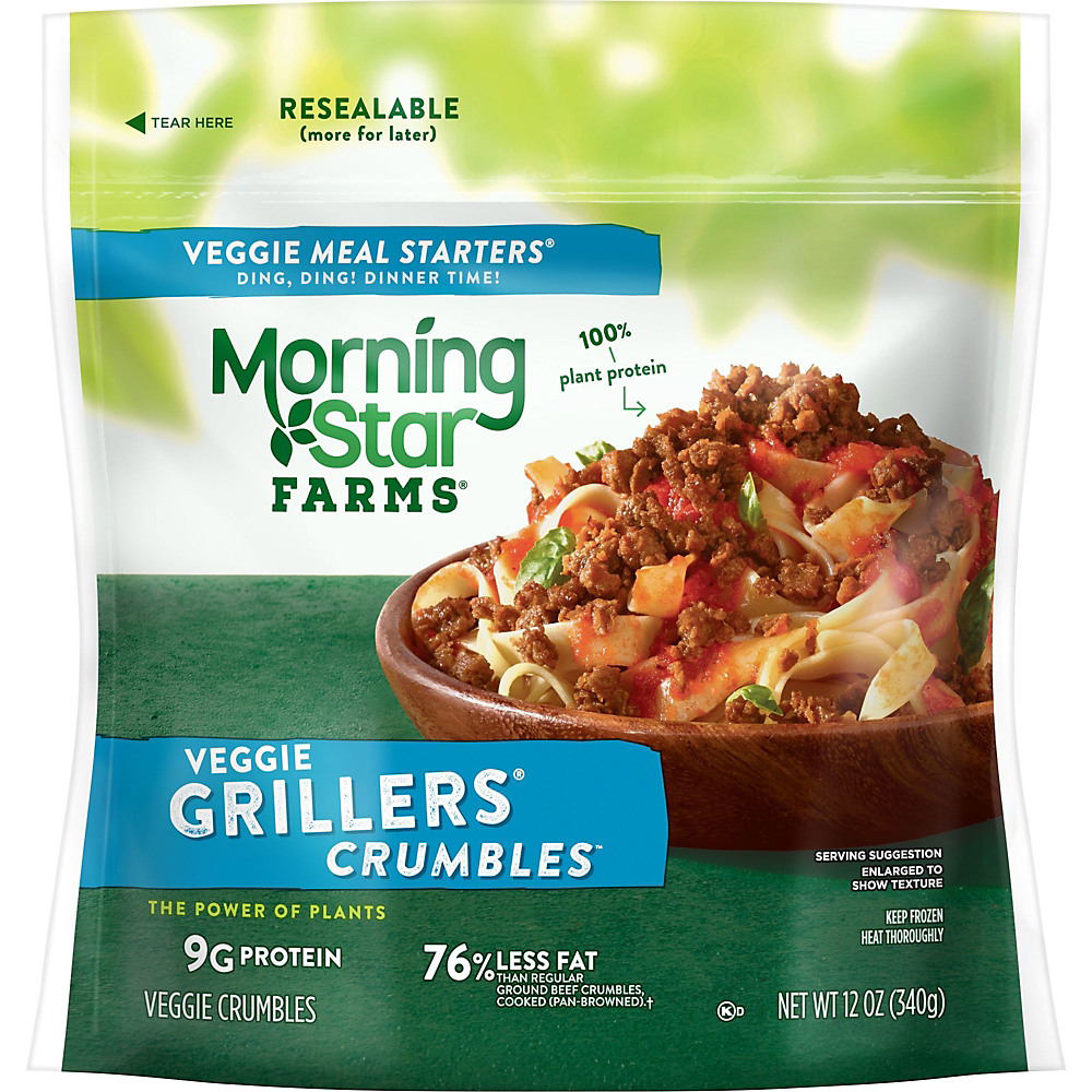 Calories in MorningStar Farms Veggie Grillers Crumbles , 12.00 oz