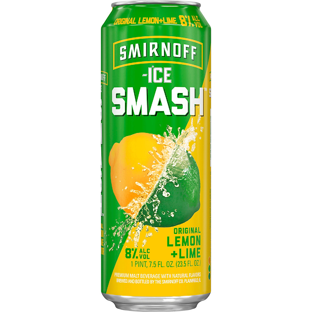 Calories in Smirnoff Ice Smash Lemon Lime, 24 oz