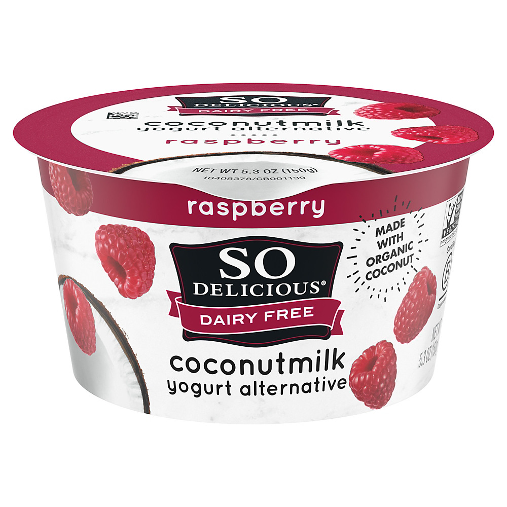 Calories in So Delicious Dairy Free Raspberry Coconutmilk Yogurt, 5.3 oz