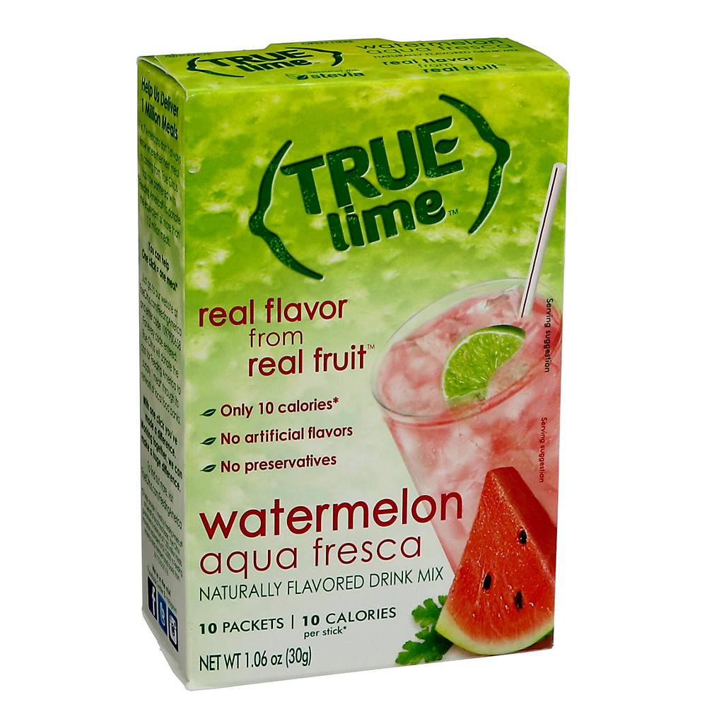 Calories in True Lime Watermelon Aqua Fresca, 10 pk