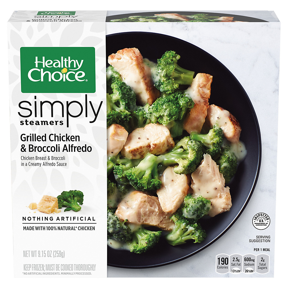 Calories in Healthy Choice Simply Grilled Chicken & Broccoli Alfredo, 9.15 oz