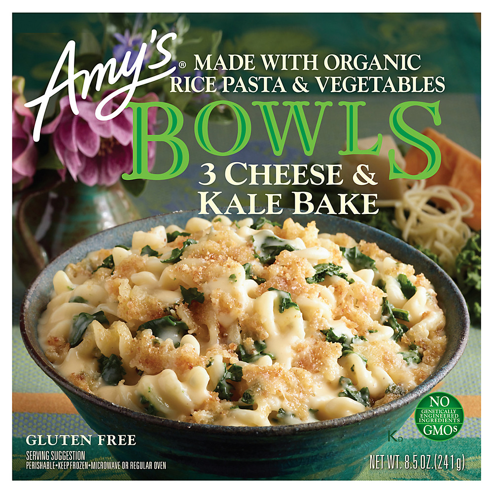 Calories in Amy's Bowls 3 Cheese & Kale Bake, 8.5 oz