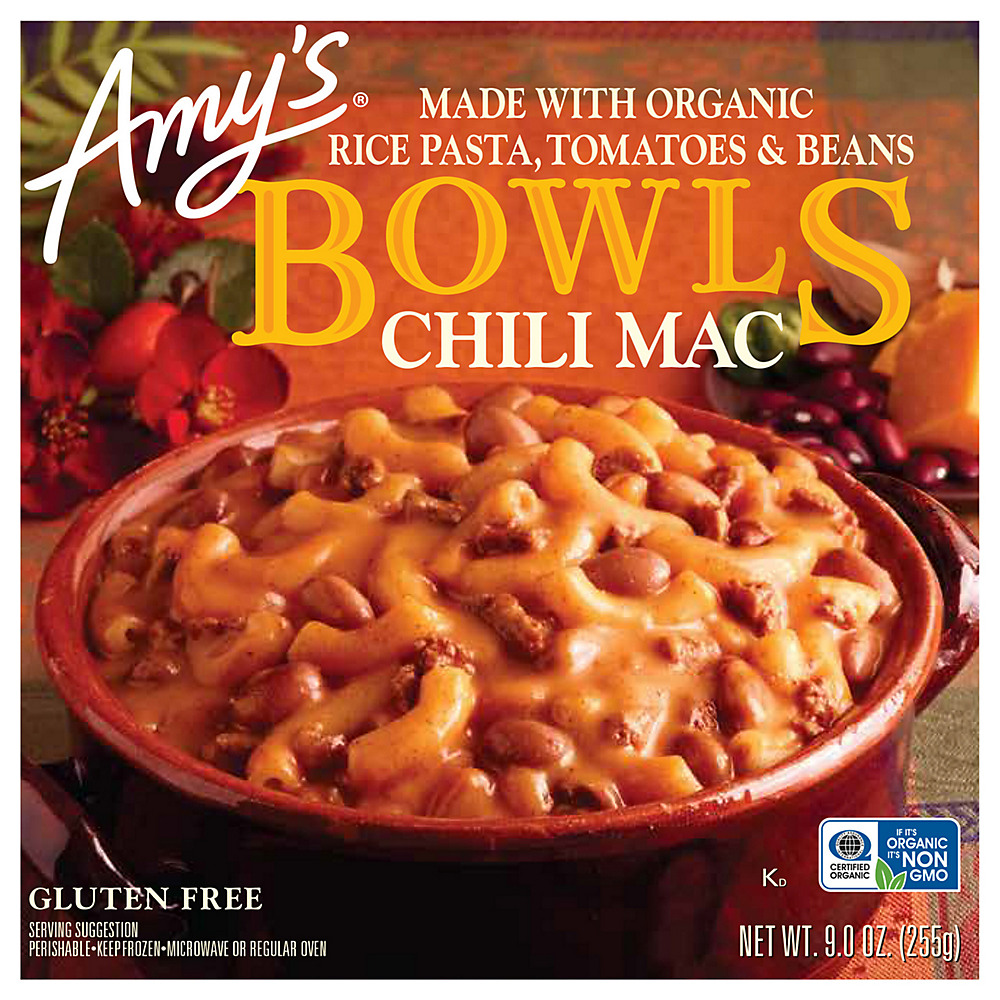 Calories in Amy's Chili Mac & Cheese Bowls, 9 oz