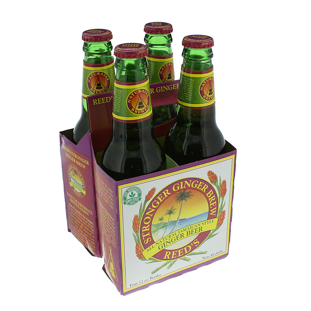 Calories in Reed's Stronger Ginger Brew Ginger Beer 12 oz Bottles, 4 pk