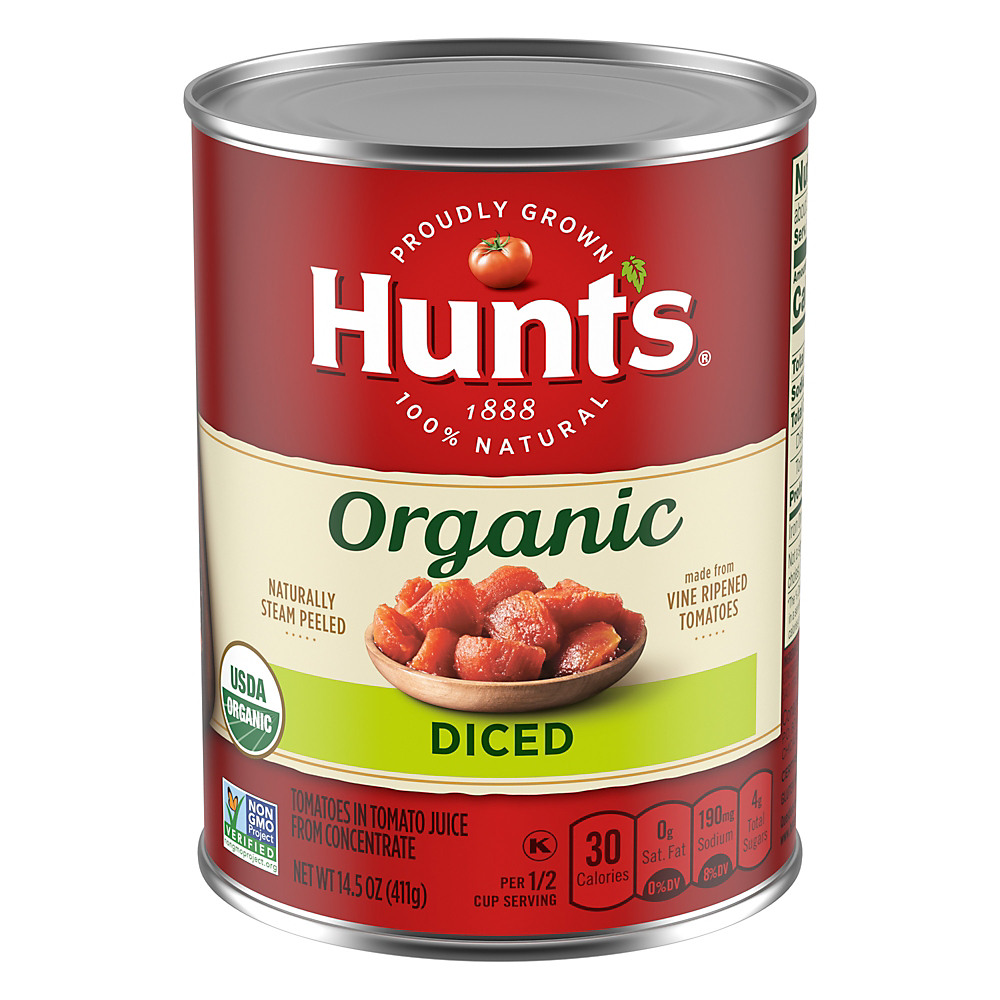 Calories in Hunt's Organic Diced Tomatoes, 14.5 oz