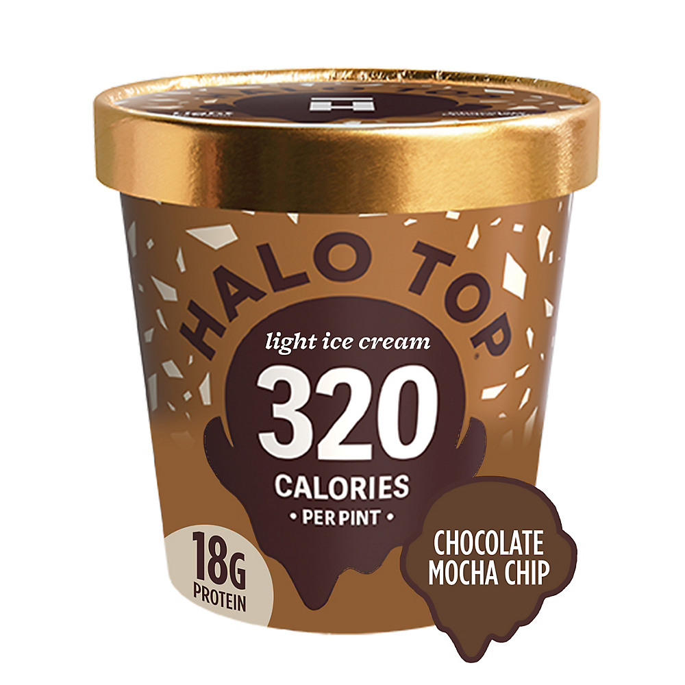 Calories in Halo Top Chocolate Mocha Chip Ice Cream, 1 pt