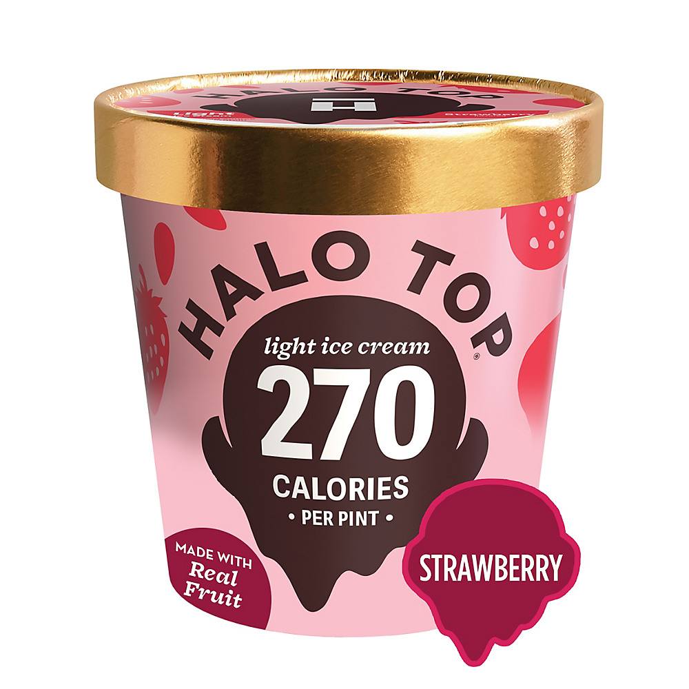 Calories in Halo Top Strawberry Ice Cream, 1 pt