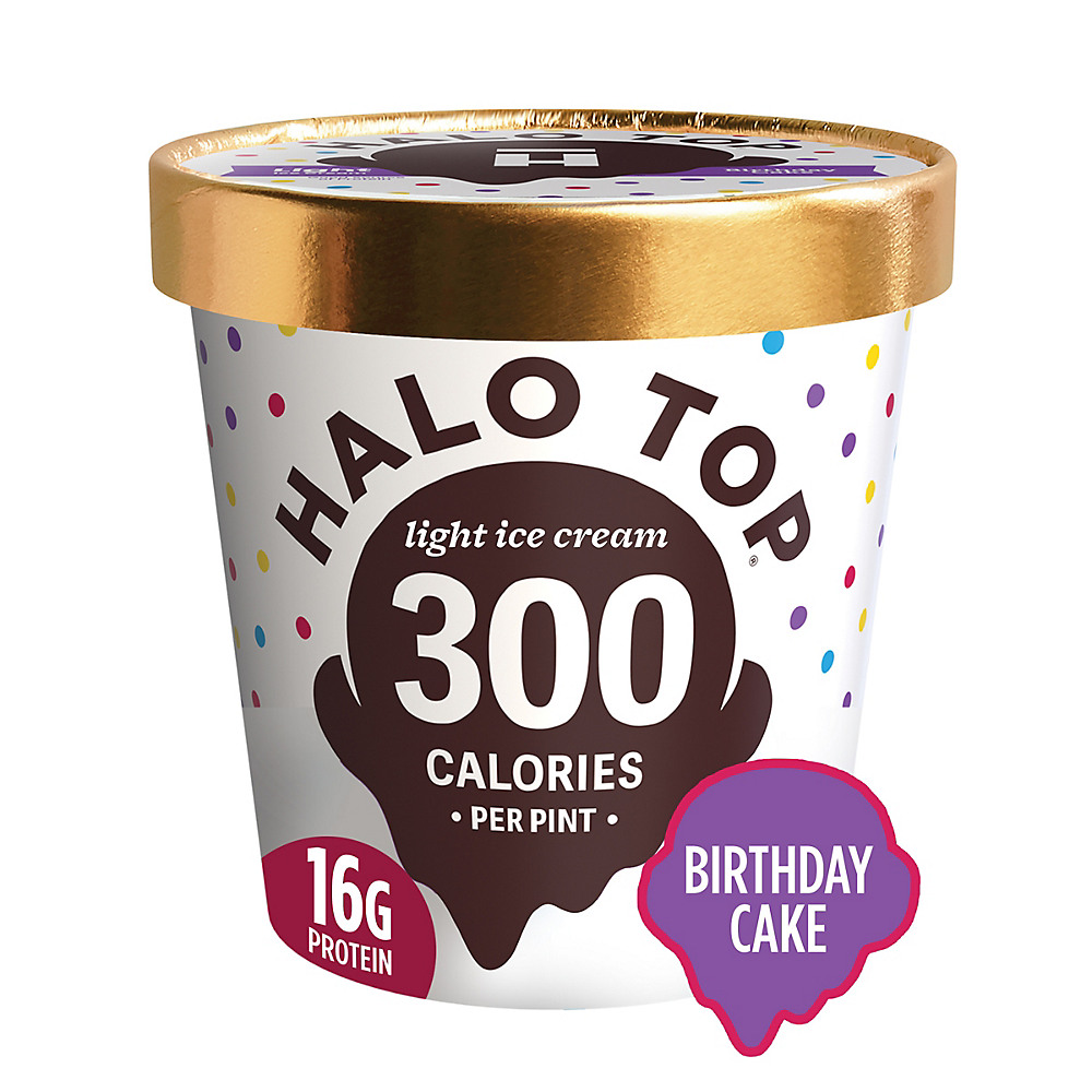 Calories in Halo Top Birthday Cake Ice Cream, 1 pt