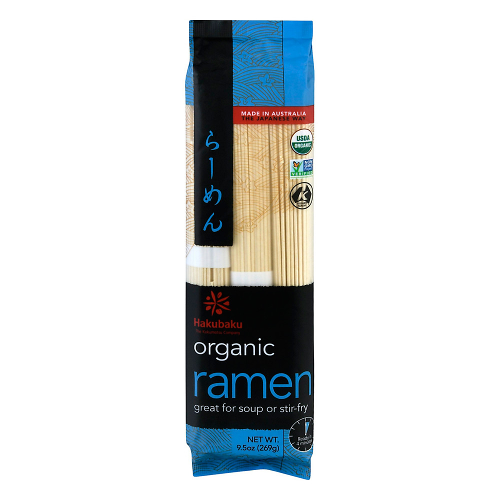 Calories in Hakubaku Organic Wheat Ramen Noodles, 9.5 oz