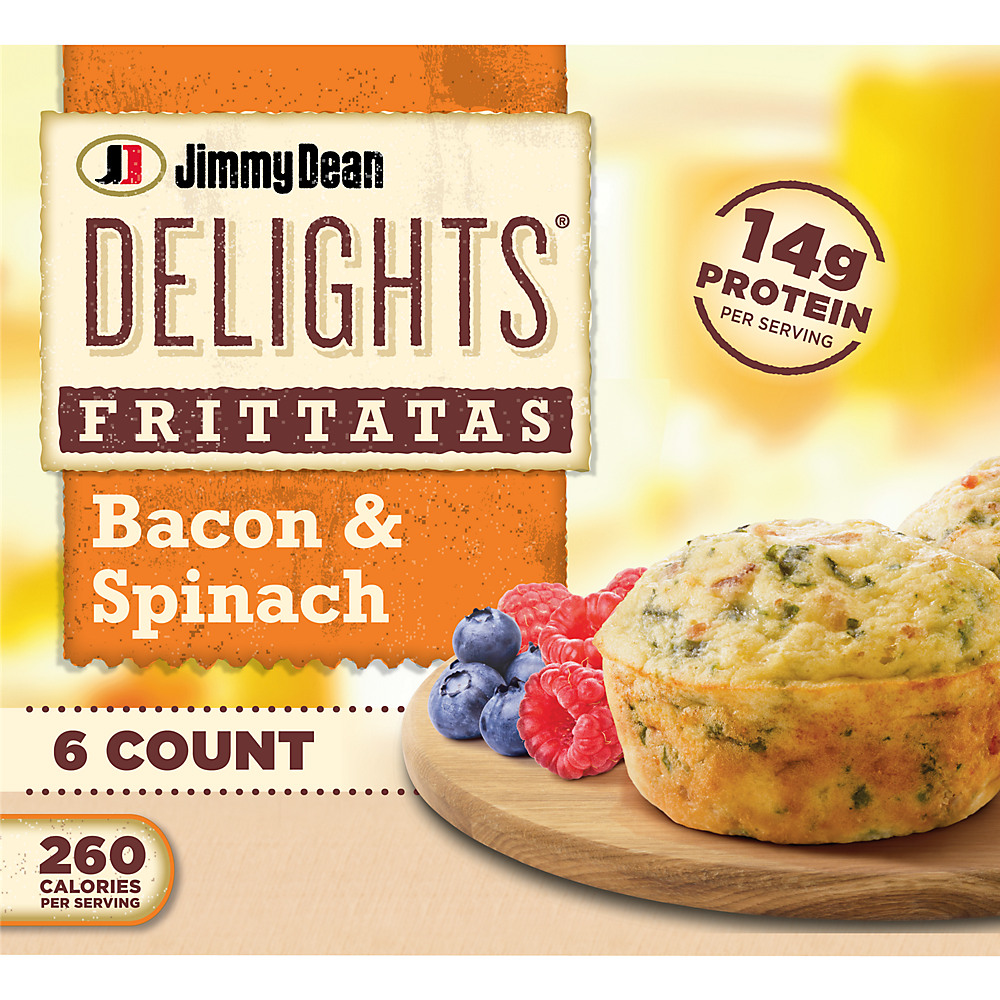 Calories in Jimmy Dean Delights Bacon & Spinach Frittatas, 6 ct