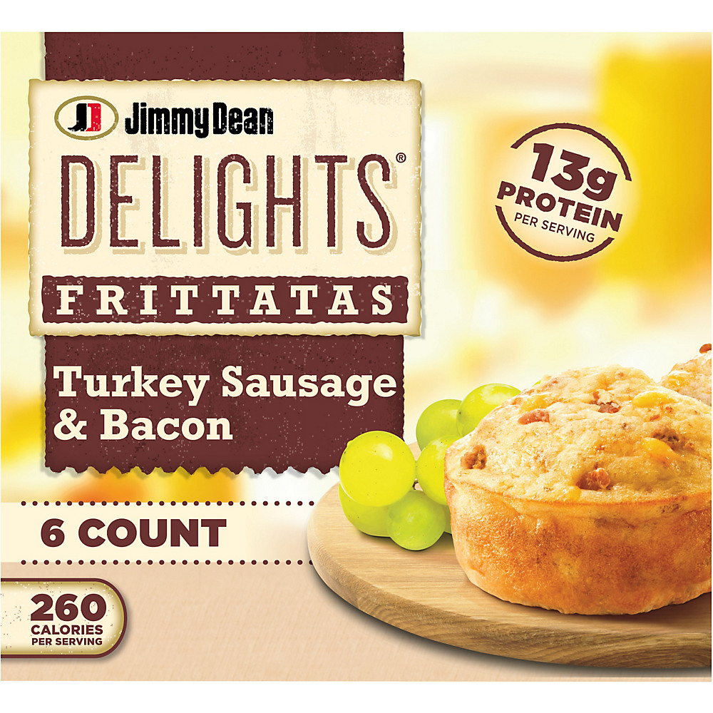 Calories in Jimmy Dean Delights Turkey Sausage & Bacon Frittatas, 6 ct