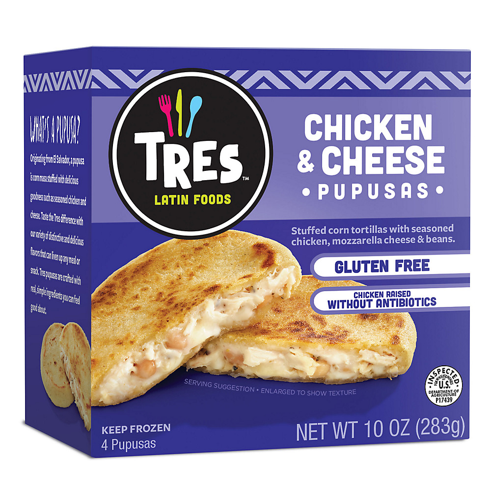 Calories in Tres Pupusas Chicken & Cheese, 4 ct