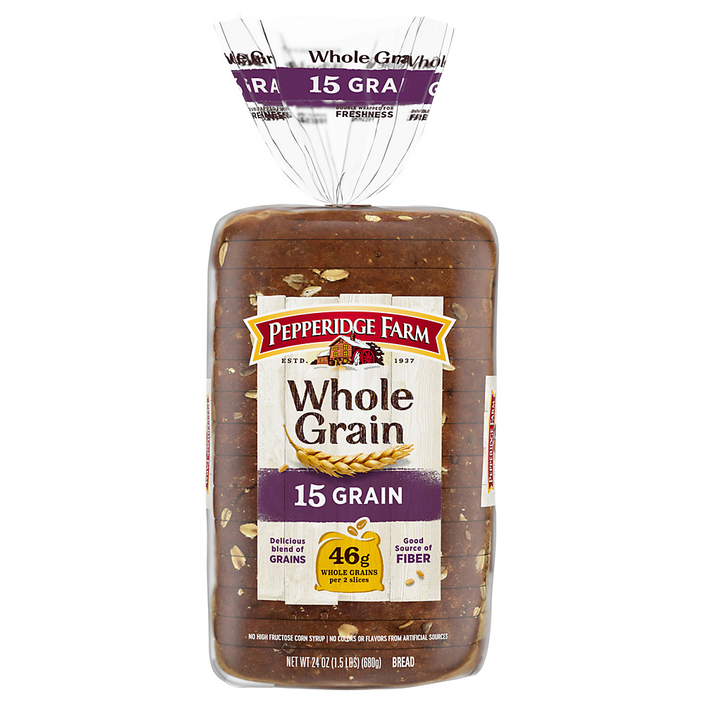 Calories in Pepperidge Farm Whole Grain 15 Grain Bread, 24 oz