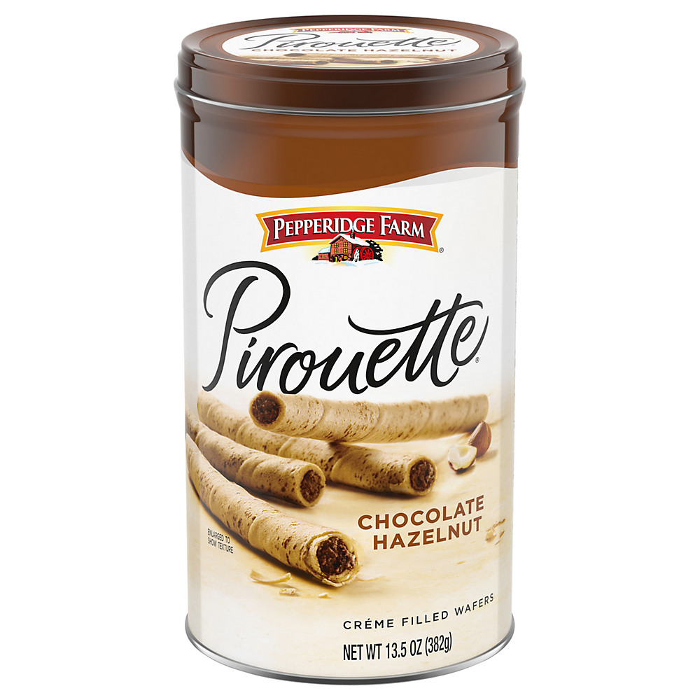 Calories in Pepperidge Farm Pirouette Creme Filled Chocolate Hazelnut Rolled Wafers, 13.5 oz