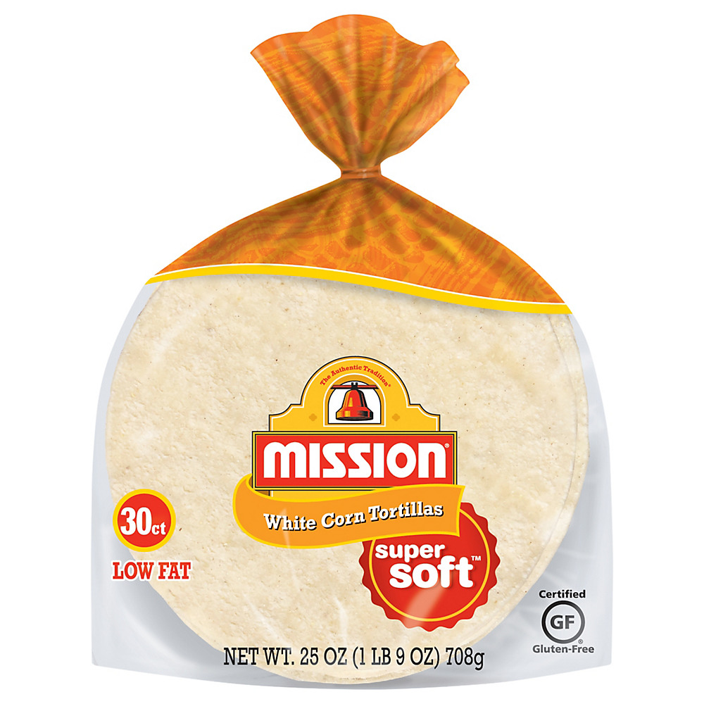 Calories in Mission Super Soft White Corn Tortillas, 30 ct