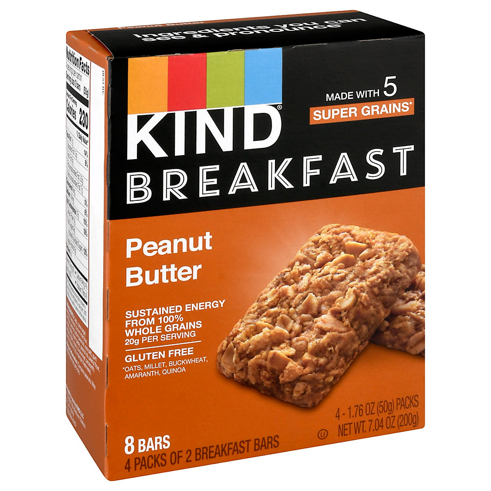 Calories in Kind Breakfast Peanut Butter Bars, 4 ct