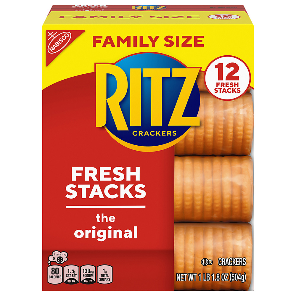 Calories in Nabisco Ritz Fresh Stacks Original Crackers Family Size!, 17.8 oz