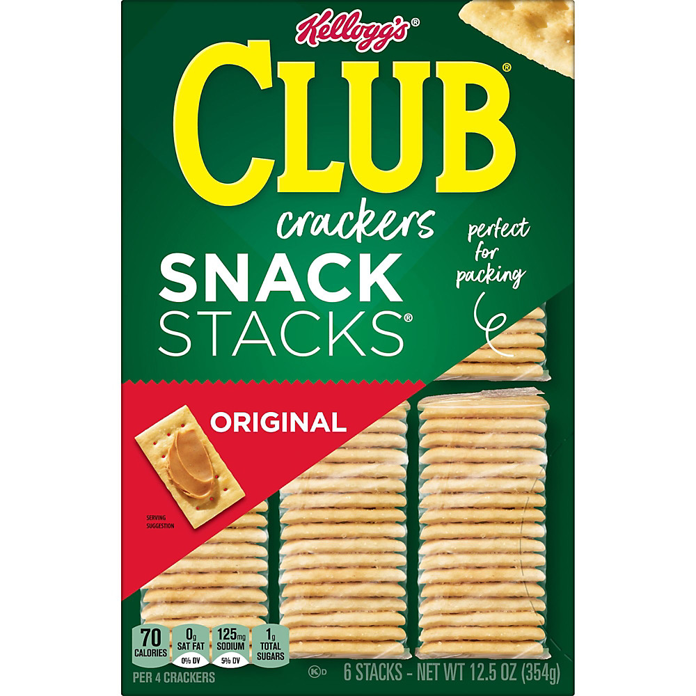 Calories in Kellogg's Club Crackers Snack Stacks, 6 ct, 12.5 oz