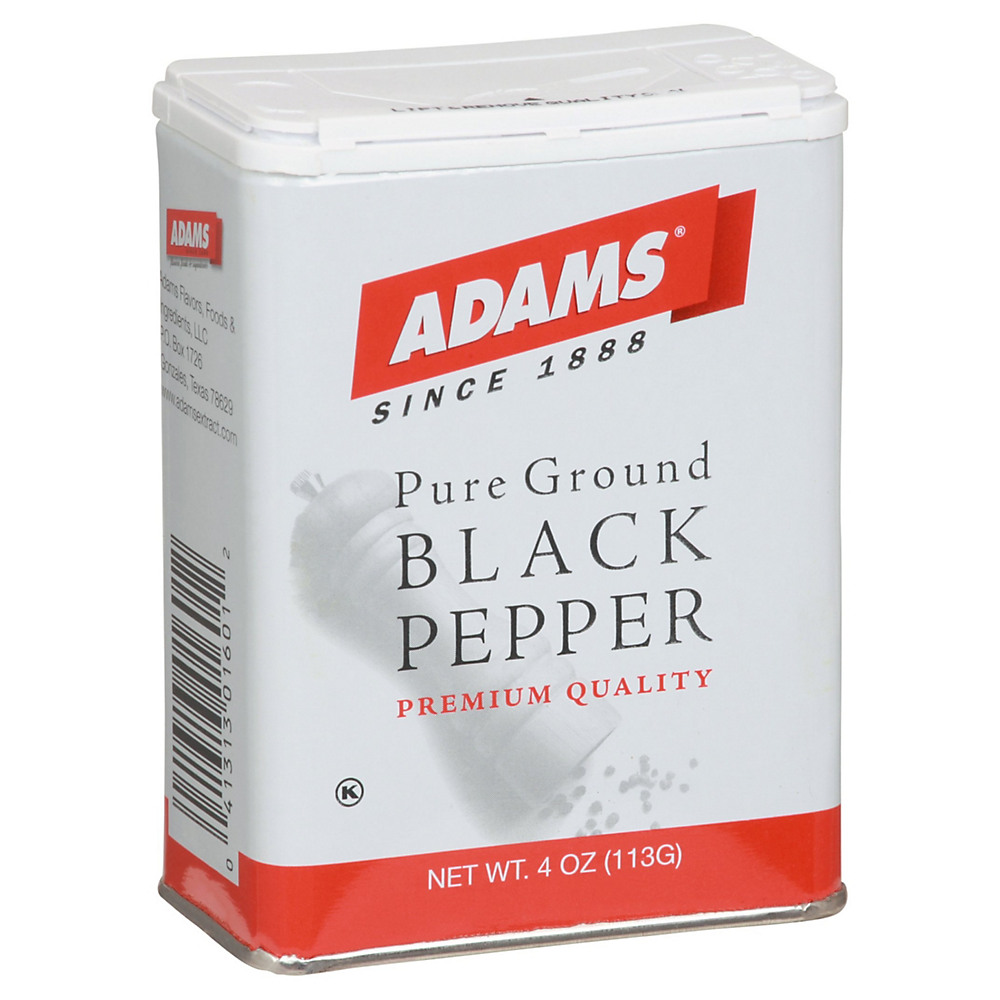 Calories in Adams Pure Ground Black Pepper Premium Quality, 4 oz