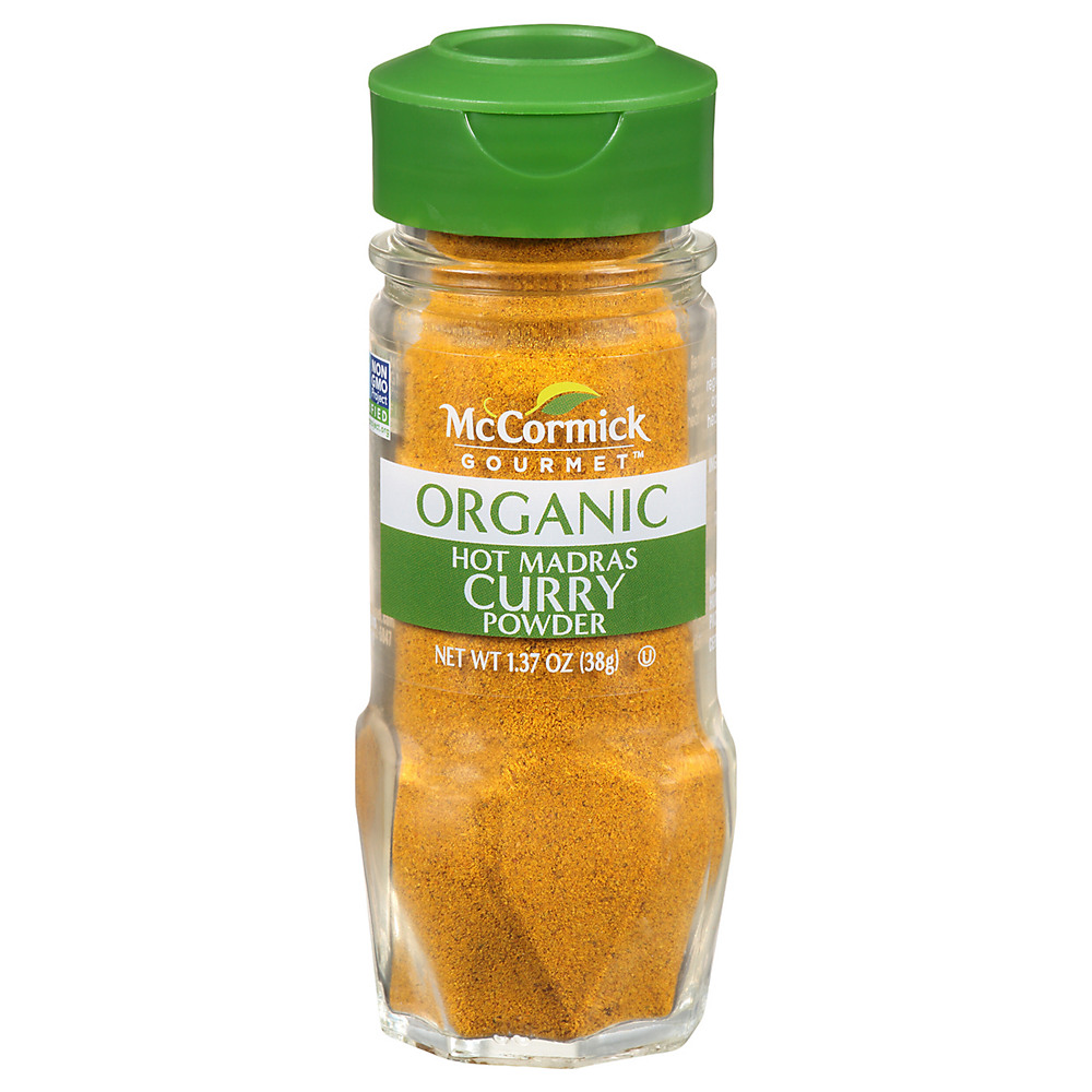 Calories in McCormick Organic Hot Madras Curry Powder, 1.37 oz