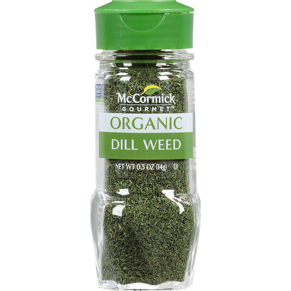 Calories in McCormick Gourmet Organic Dill Weed, 0.5 oz