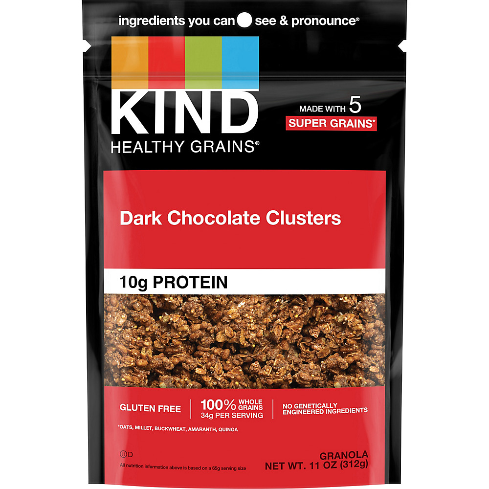 Calories in Kind Dark Chocolate Whole Grain Clusters Granola, 11 oz