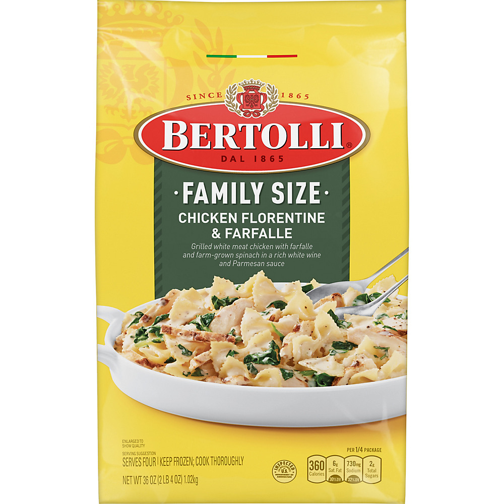 Calories in Bertolli Chicken Florentine & Farfalle Family Size, 36 oz