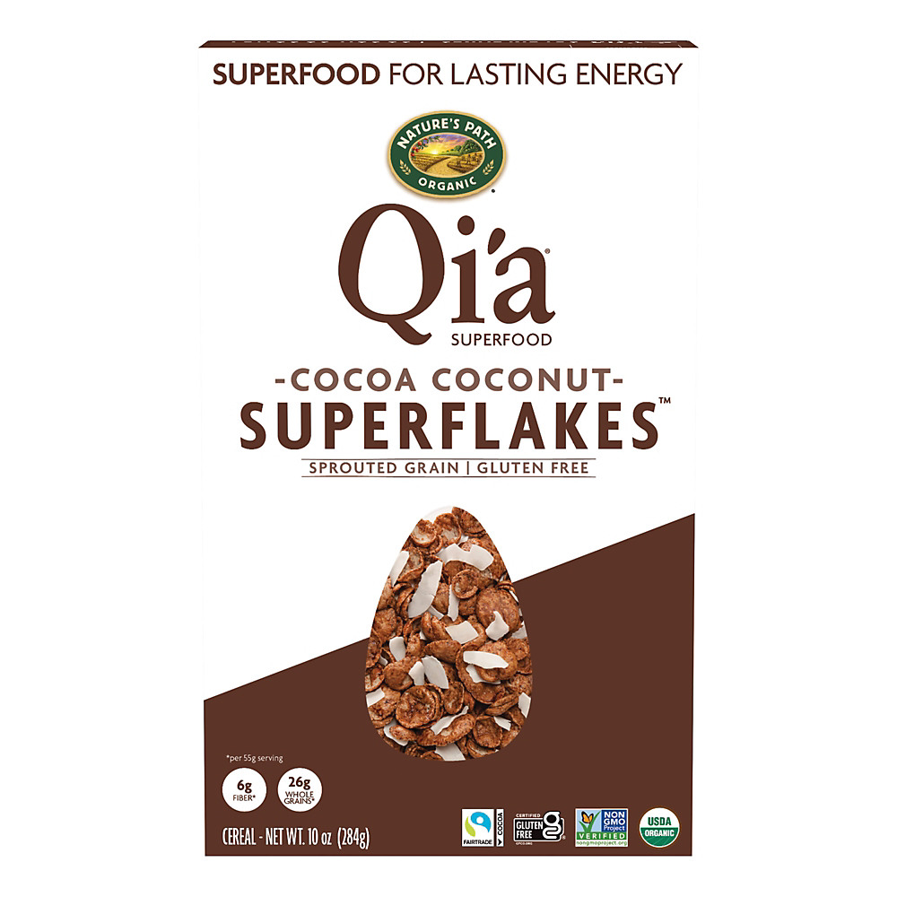 Calories in Nature's Path Qia Cocoa Coconut Superflakes, 10 oz