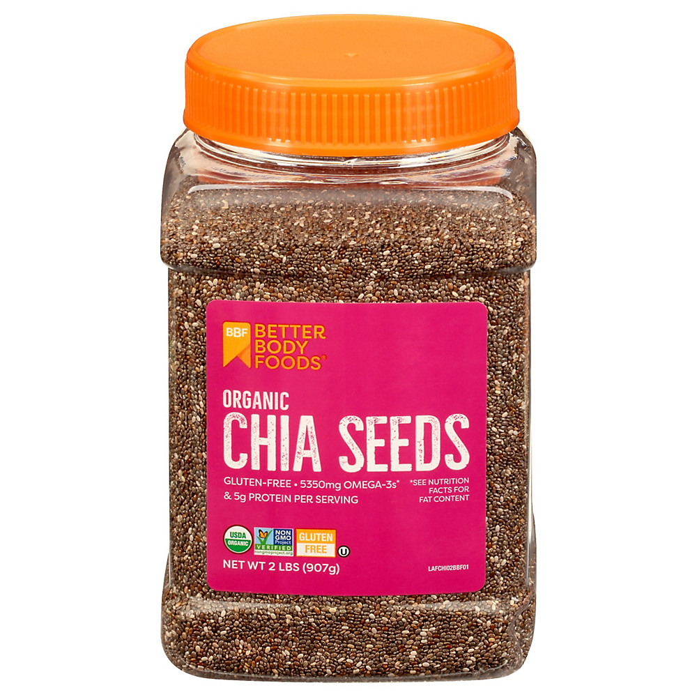Calories in BetterBody Foods Organic Chia Seeds, 2 lb