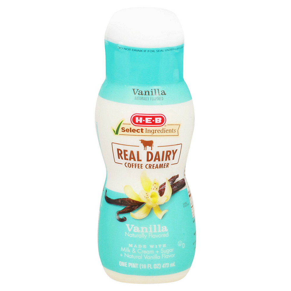 Calories in H-E-B Select Ingredients Vanilla Liquid Coffee Creamer, 16 oz