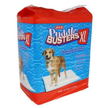 H-E-B Puddle Busters Quilted Pee Pads - XL, 50 ct