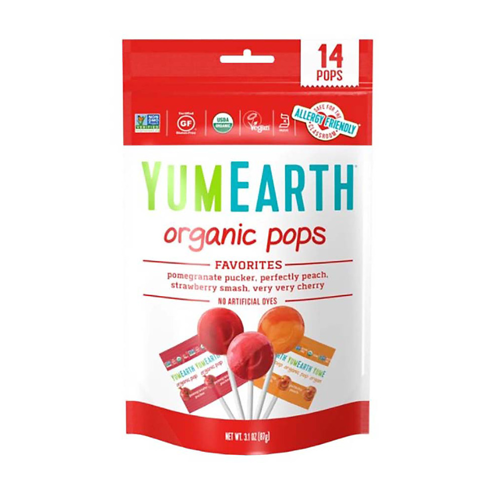 Calories in YumEarth Organics Assorted Flavor Lollipops, 4.2 oz