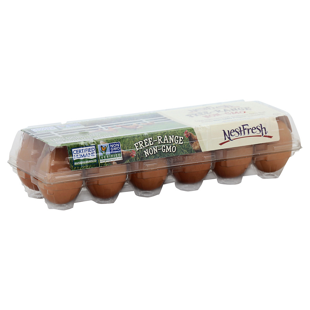 Calories in NestFresh Free Range Non-GMO Large Brown Eggs, 12 ct