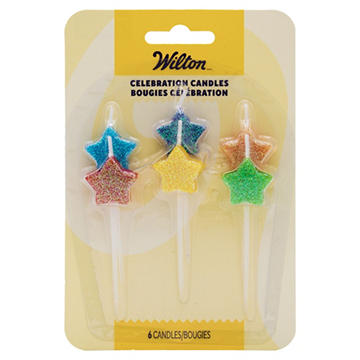 Wilton Star Birthday Candles, 6 ct