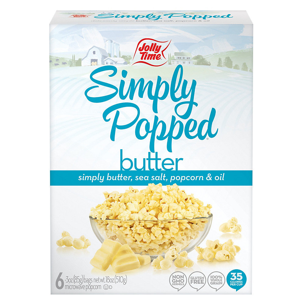 Calories in Jolly Time Simply Popped Microwave Popcorn Value Pack, 6 ct