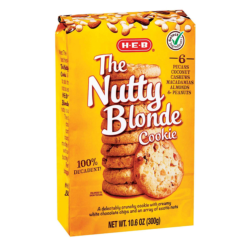 Calories in H-E-B Select Ingredients The Nutty Blonde Cookie, 10.6 oz
