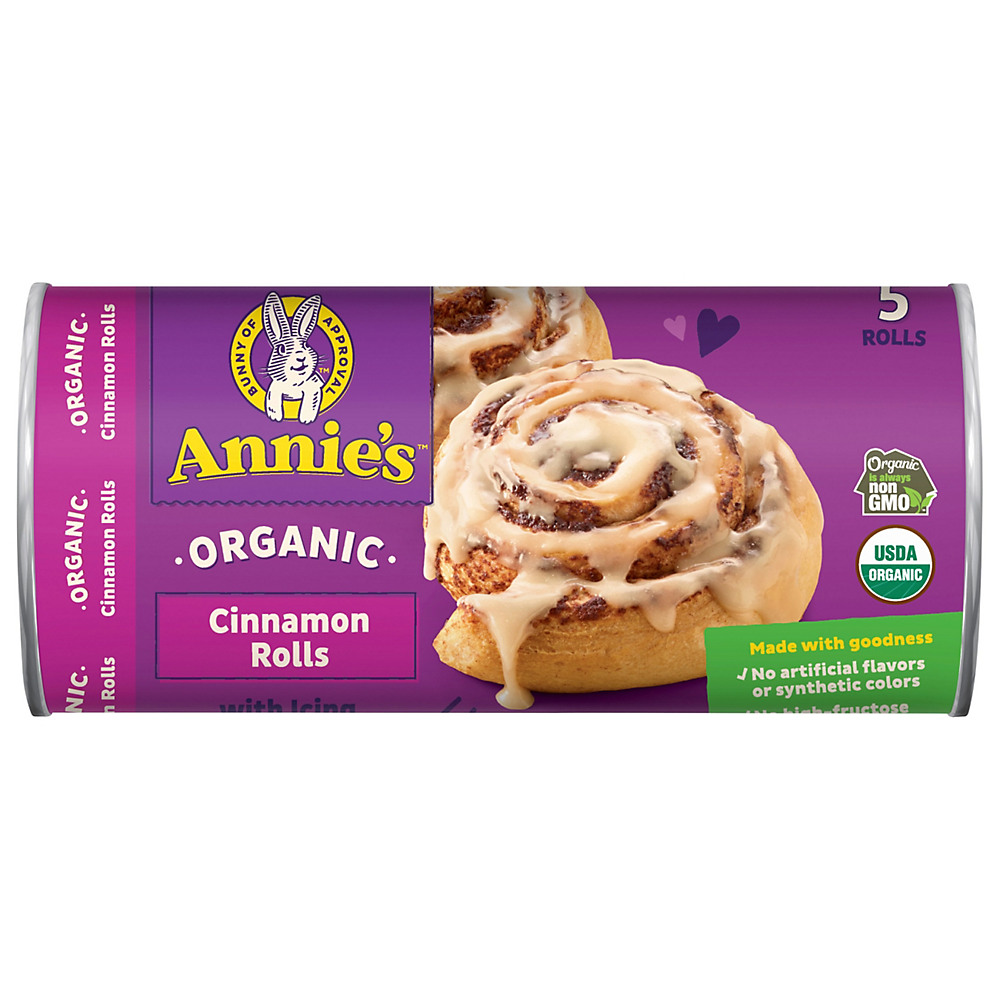 Calories in Annie's Homegrown Organic Cinnamon Rolls with Icing, 5 ct