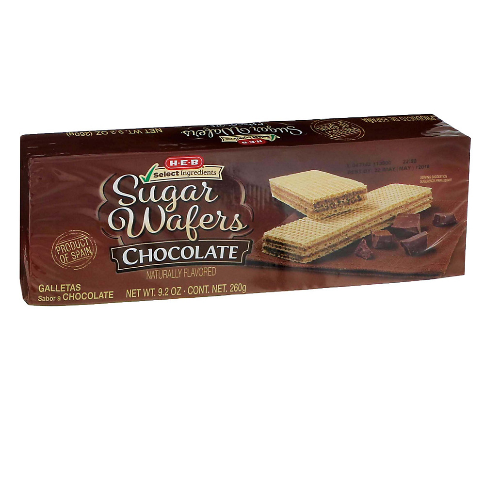Calories in H-E-B Select Ingredients Chocolate Sugar Wafers, 9.2 oz