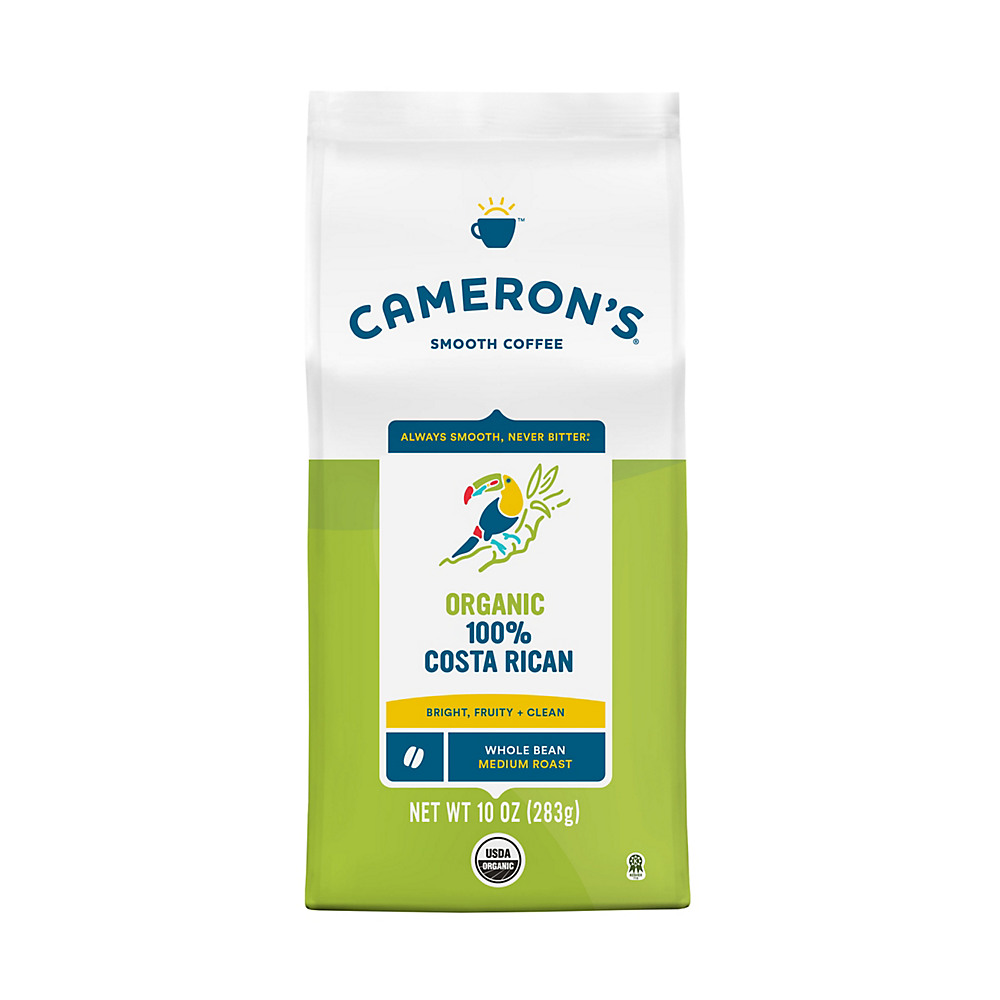 Calories in Cameron's Organic Costa Rican Medium Roast Whole Bean Coffee, 10 oz