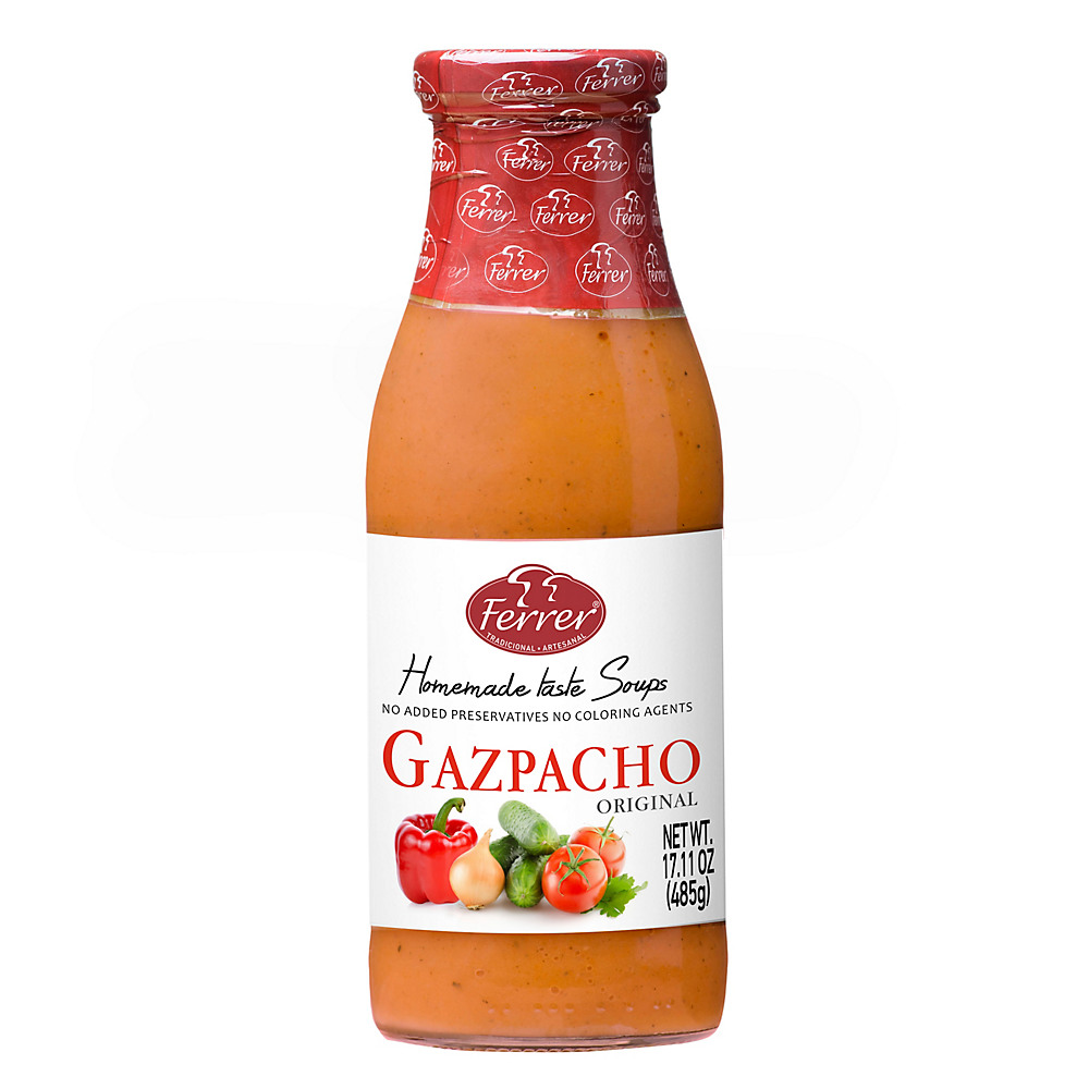 Calories in Ferrer Gazpacho Spanish Cold Soup with Olive Oil, 16.3 oz