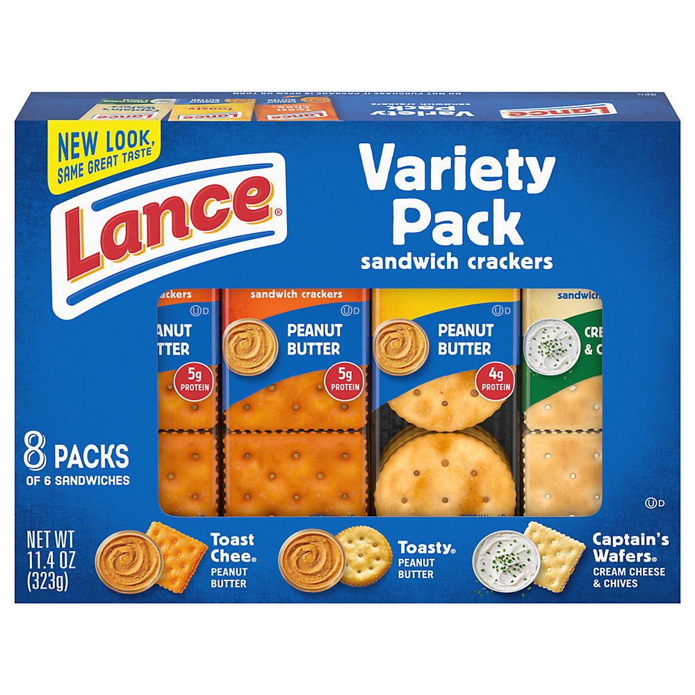 Calories in Lance Cracker Sandwiches Variety Pack, 8 ct