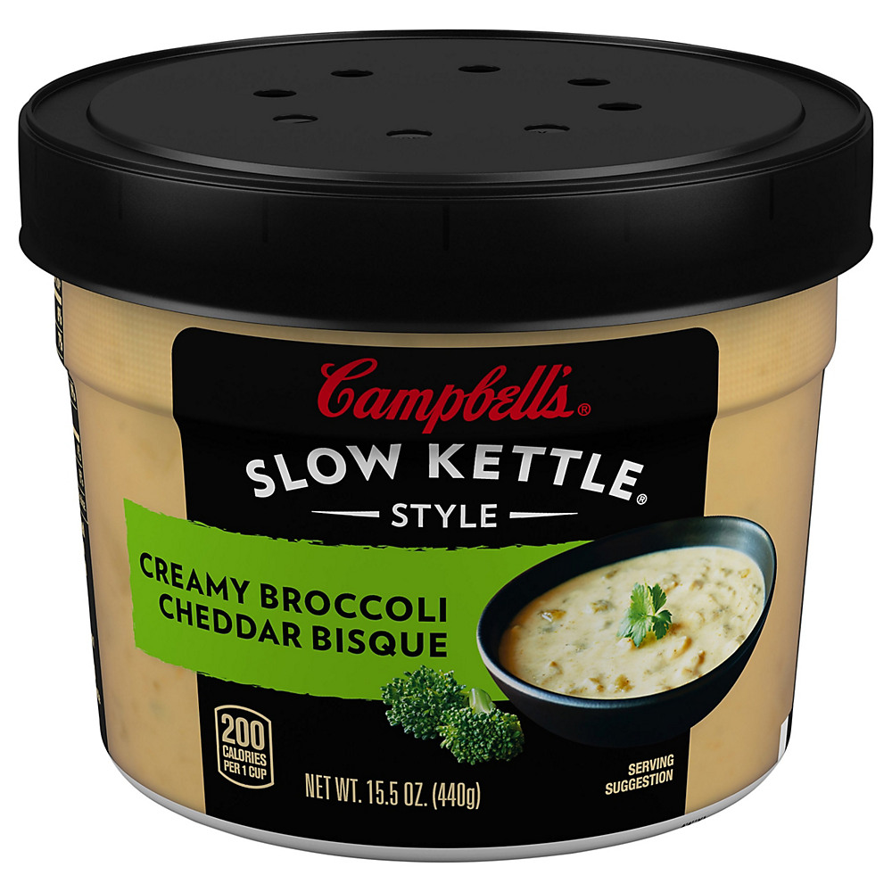 Calories in Campbell's Slow Kettle Creamy Broccoli Cheddar Bisque, 15.5 oz